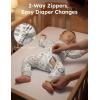 image:imageYoofoss Toddler pajamas 100 Organic Cotton Baby Sleeper for Boys girls 2way Zipper Footless Romper 3 Pack Baby PjsBrown  White Animal