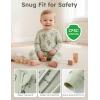 image:imageYoofoss Toddler pajamas 100 Organic Cotton Baby Sleeper for Boys girls 2way Zipper Footless Romper 3 Pack Baby PjsYellow  Green Animal