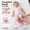 image:imageYoofoss Baby Sleep Sack 1218 Months TOG 10 Baby Wearable Blanket 2 Pack 100 Organic Cotton Infant Toddler Sleeping Sack 2Way Zipper Lightweight Sleep SackPink Bow