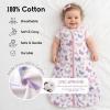 image:imageYoofoss Baby Sleep Sack 1218 Months TOG 10 Baby Wearable Blanket 2 Pack 100 Organic Cotton Infant Toddler Sleeping Sack 2Way Zipper Lightweight Sleep SackPurple Butterfly