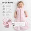 image:imageYoofoss Baby Sleep Sack 1218 Months TOG 10 Baby Wearable Blanket 2 Pack 100 Organic Cotton Infant Toddler Sleeping Sack 2Way Zipper Lightweight Sleep SackPink Bow