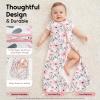 image:imageYoofoss Baby Sleep Sack 1218 Months TOG 10 Baby Wearable Blanket 2 Pack 100 Organic Cotton Infant Toddler Sleeping Sack 2Way Zipper Lightweight Sleep Sack10 Togpink Flowers