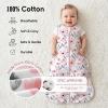 image:imageYoofoss Baby Sleep Sack 1218 Months TOG 10 Baby Wearable Blanket 2 Pack 100 Organic Cotton Infant Toddler Sleeping Sack 2Way Zipper Lightweight Sleep Sack10 Togpink Flowers