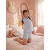 image:imageYoofoss Girls Pajamas Organic Cotton Loose Fit Kids Pjs 2 Piece Sleepwear Short Sleeves amp Short Pants Girls ClothesShort Pantblue Stripes