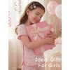 image:imageYoofoss Girls Pajamas Organic Cotton Loose Fit Kids Pjs 2 Piece Sleepwear Short Sleeves amp Short Pants Girls ClothesShort Pantpink Bow