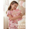 image:imageYoofoss Girls Pajamas Organic Cotton Loose Fit Kids Pjs 2 Piece Sleepwear Short Sleeves amp Short Pants Girls ClothesShort Pantpink Strawberry